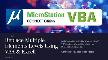 Microstation VBA - Replace Multiple Elements Levels Using VBA & Excell