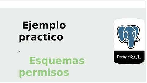 Ejemplo de esquemas y permisos en postgresql