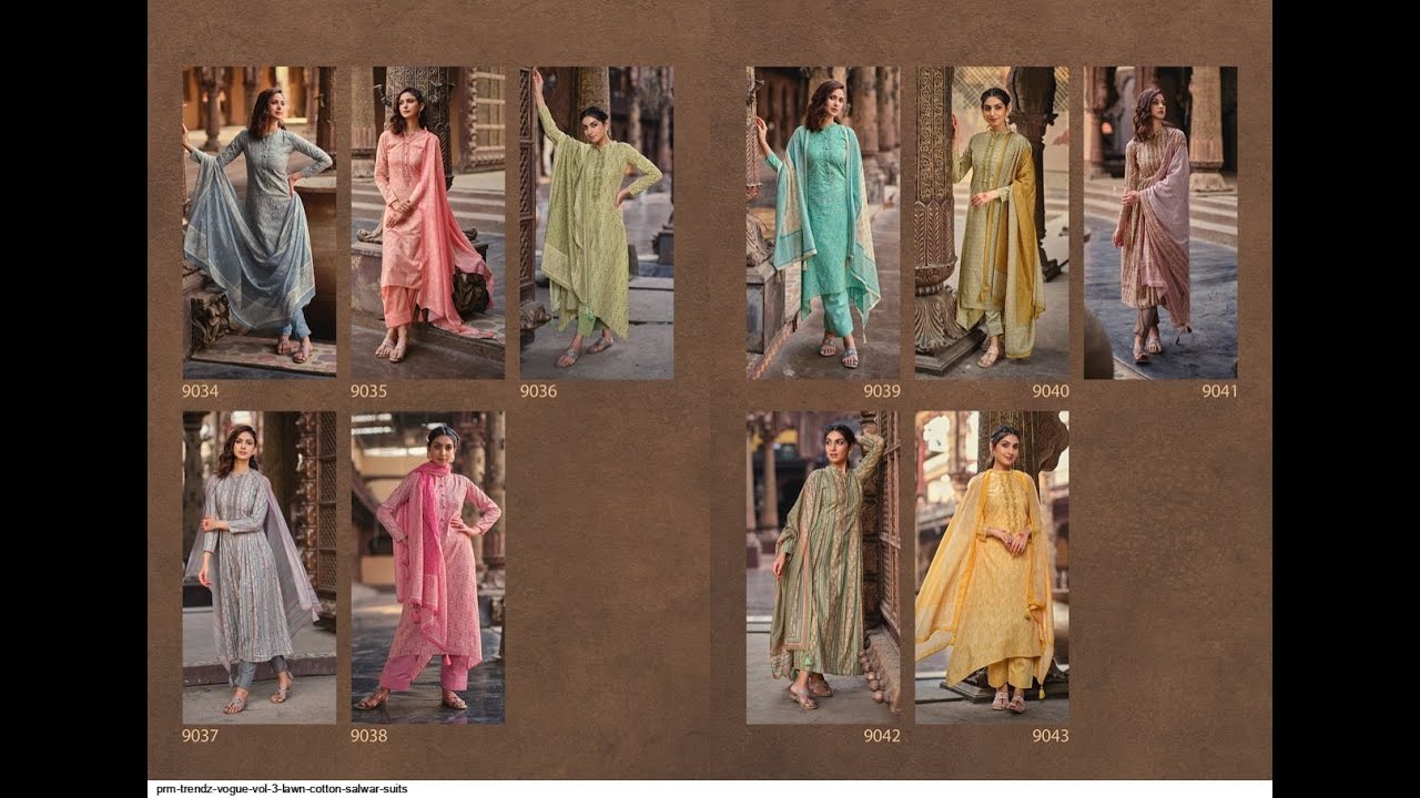 PRM Trendz Vogue Vol 3 Pure Lawn Cotton Salwar Kameez || Latest Design Of Pure Lawn Suit by Prm