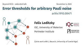 Error thresholds for arbitrary Pauli noise - Extended talk for Beyond IID 8