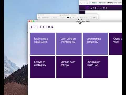 Como criar uma carteira APH e participar do Aphelion ICO