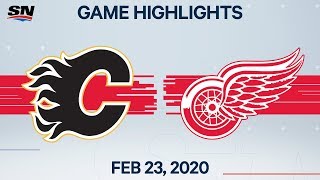 NHL Highlights | Flames vs. Red Wings – Feb. 23, 2020