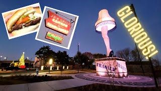 A CHRISTMAS STORY 50-foot Leg Lamp? Let's check it out and have a burger while we're at it!