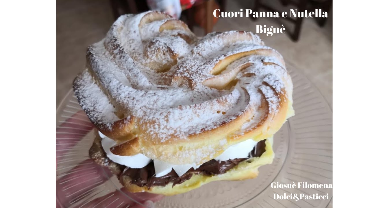 Cuori Panna e Nutella (Bignè)