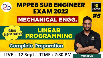 MPPEB Sub Engineer Exam |INDUSTRIAL Engg. #5 |Mechanical Engineering |Complete Preparation|Varun Sir