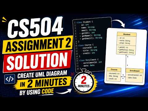 CS504 Assignment 2 Solution | Create UML diagram in 2 minutes by using code