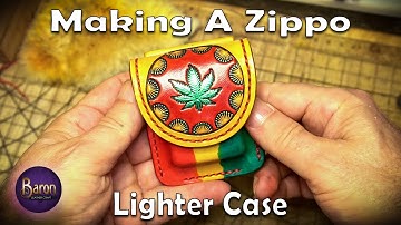 How to make a leather Zippo lighter case tutorial (Leather craft)