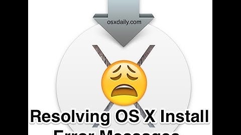How to fix OS X installation 