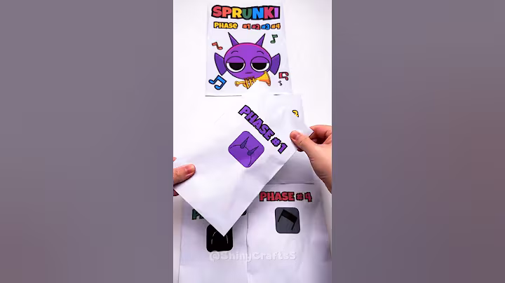 🌈SPRUNKI Durple | ASMR Phase 1vs2vs3vs4 squishy#blindbag #papercraft #sprunkiincredibox