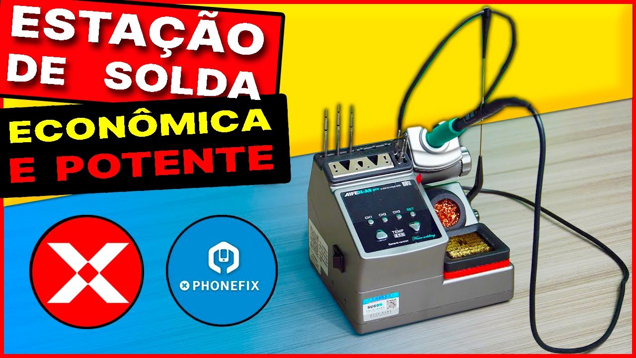 Estação de solda BOA, BONITA e BARATA| AIFEN-A9 Pro 2023 | Kit Magnetico com garras | Review/Analise