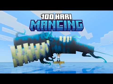 100 Days of Minecraft FISHING FOR SECRET FISH 🦈🦈
