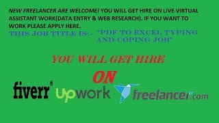 PDF to Excel typing and coping Job