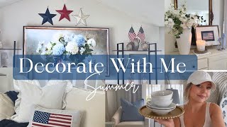Nancy Meyers Summer Decorate With Me, 2026 Summer Decor ideas, 4th of July decorating living room