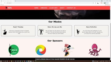 Backend Dance Website Preview using JavaScript, NodeJS, Express JS, and Pug
