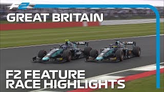 Formula 2 Round 7 Feature Race Highlights | 2019 British Grand Prix