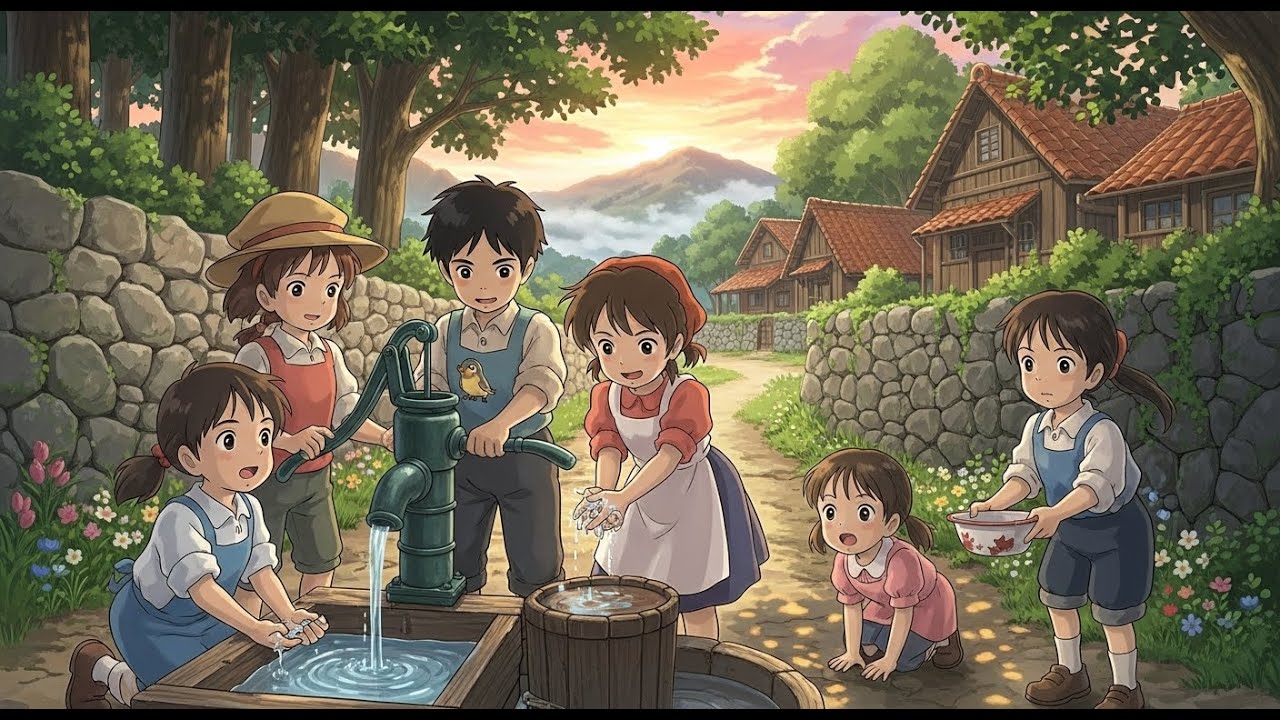 Simple Rural Family Routine | Village Life ASMR | Ghibli Fiction