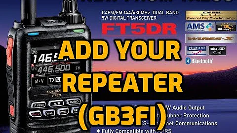 Yaesu FT5D - Add a repeater store to memory channel