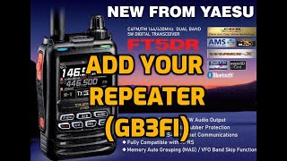 Yaesu FT5D - Add a repeater store to memory channel