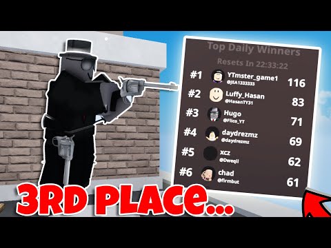 i got RANK 3 on LEADERBOARD in Murderers vs Sheriffs duels.. (roblox) 