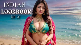 [4K] Ai Art Indian Lookbook Girl Al Art Video - Vast Beaches