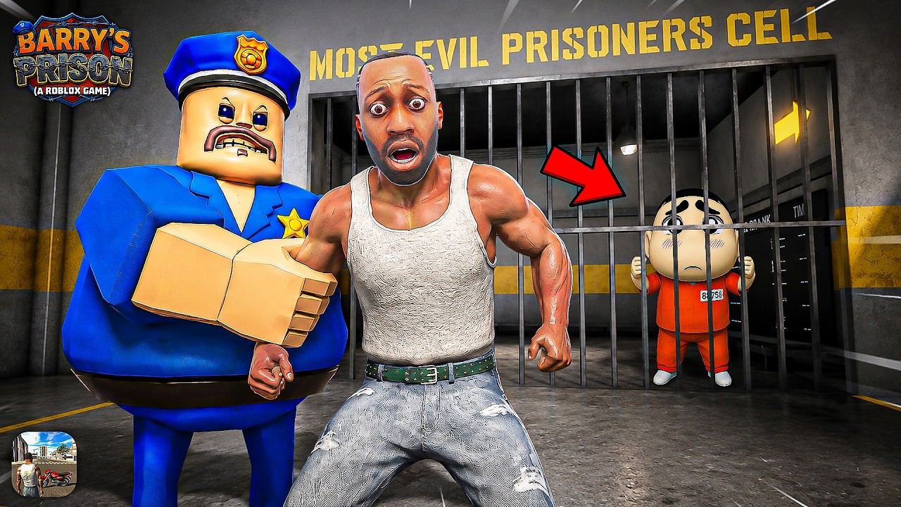 😱Franklin Stuck in EVIL BARRY’S PRISON in Indian Bike Driving 3D