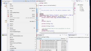 Eclipse JPA, generate Entities from Tables