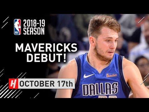 Luka Doncic Official NBA Debut Full Highlights Mavericks vs Suns 2018.10.17 - 10 Pts, 8 Reb