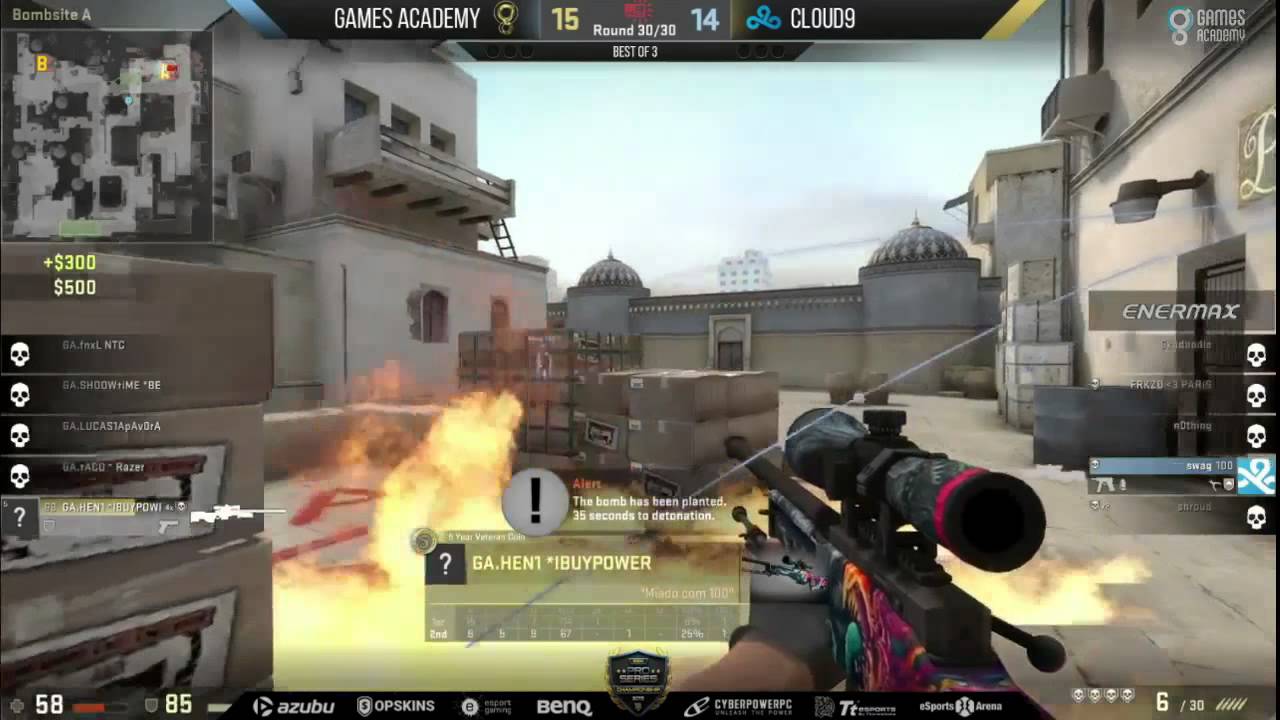 HIGHLIGHT] Games Academy hen1 clutch ACE vs. Cloud9 - RGN Pro Series  Championship 