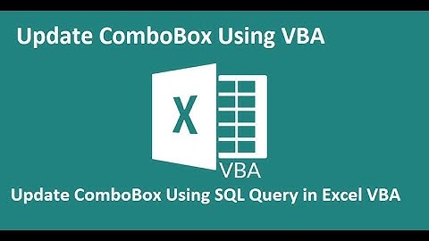 How to show record in Combo Box in Excel VBA Using SQL Query ,Show Record Dynamically in Combo Box
