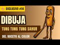 Cómo Colorear a TUNG TUNG TUNG SAHUR ???? Brainrot | Del BOCETO al COLOR con marcadores acrílicos 