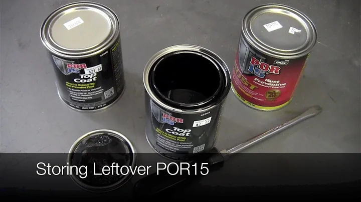 POR15 How to save Money and any leftovers in the original can. Yes it can be done.