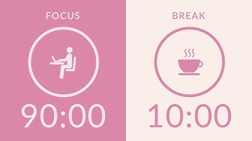 90/10 Pomodoro Timer with Pink Noise 🎧 5-Hour Study with Me for Deep Focus & ADHD ✨