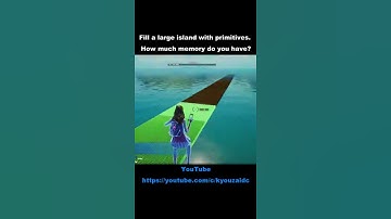 Fill a large island with primitives. How much memory do you have? in Fortnite Creative #Shorts