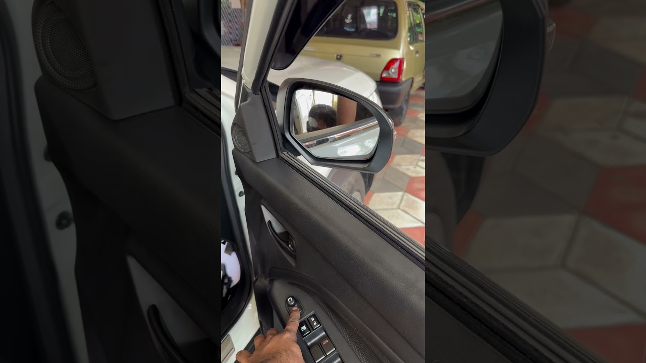 Brezza 2025 auto folding mirror fitting ,Brezza modification