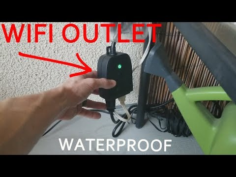 Waterproof Outdoor Wifi Smart Outlet Controlled By Alexa & Google Home iClever Smart Outlet