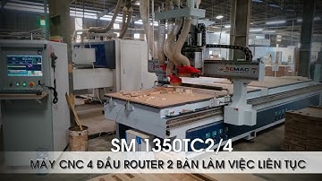 Máy CNC Router 4 Đầu 2 Bàn Gia Công SM 1325 TC2/4 | Máy CNC Router | Quốc Duy