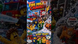 LEGO City Fire Drill Chaos: Practice Turns Into Disaster!  #legostory #youtubeshorts