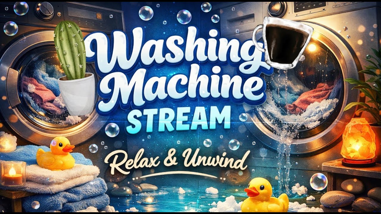 Tranquil Washing Machine Live ASMR | Soft Water Flow & Gentle Cycle Rhythm for Deep Peace 🧺🌙