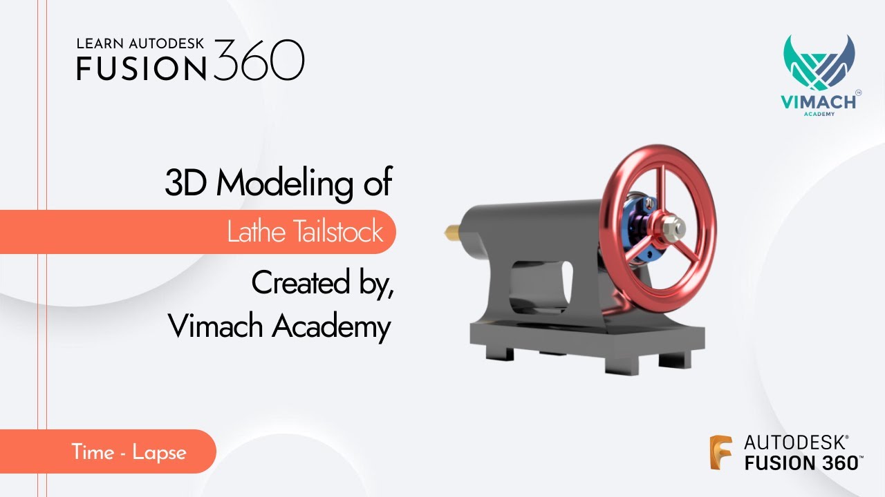 How to Draw a Lathe Tailstock Assembly using Autodesk Fusion 360 | Step ...