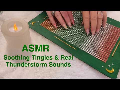ASMR A SENSORY LULLABY Soothing Calming Triggers During a Real Thunderstorm (@ 18:49) No Talking  🎧