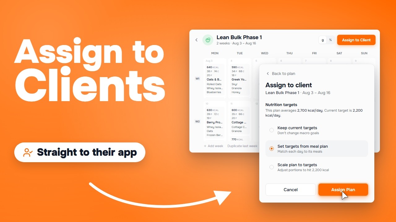 Assign Meal Plans