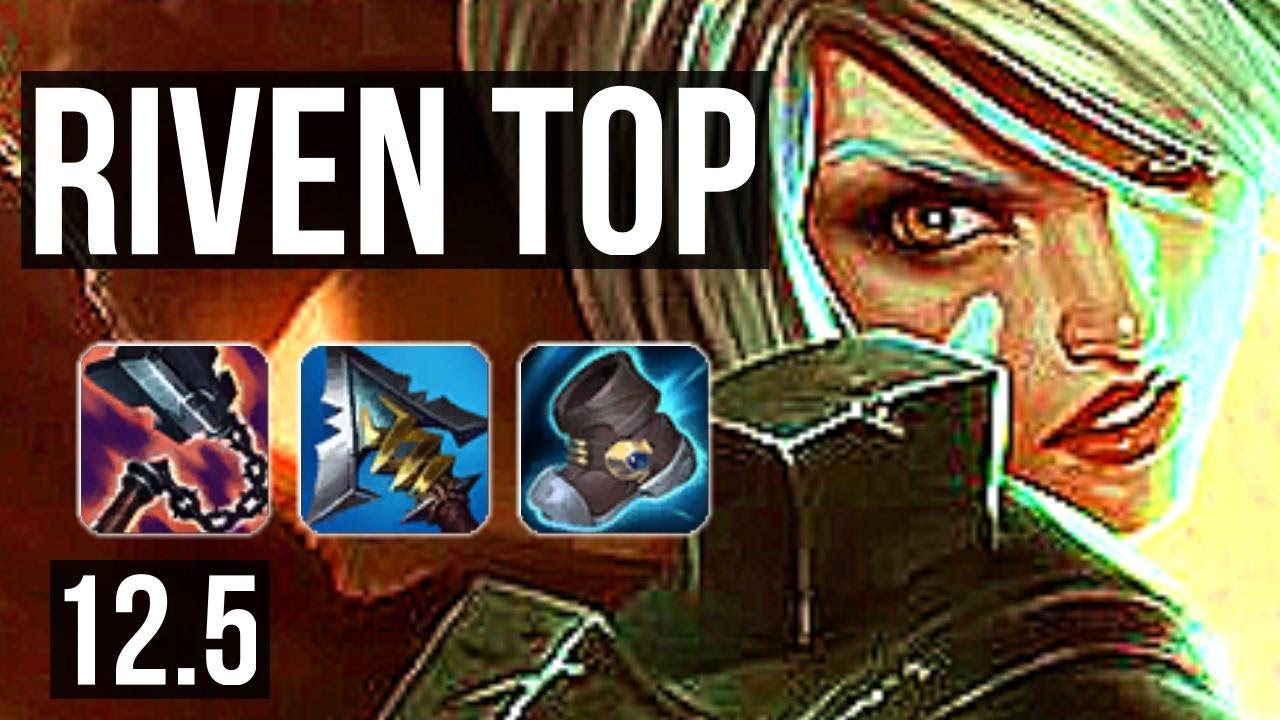 RIVEN vs KAYLE (TOP) | 12/0/3, 11 solo kills, 1.8M mastery, Legendary | EUW Master | 12.5