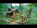 60-Day Timelapse: A Girl Builds a Wooden Villa in the Forest Alone - From Start to Finish