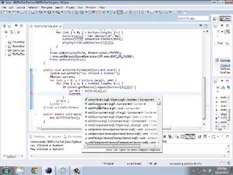 Java Programming - GUI TicTacToe Part 5 Temp - Galbraith