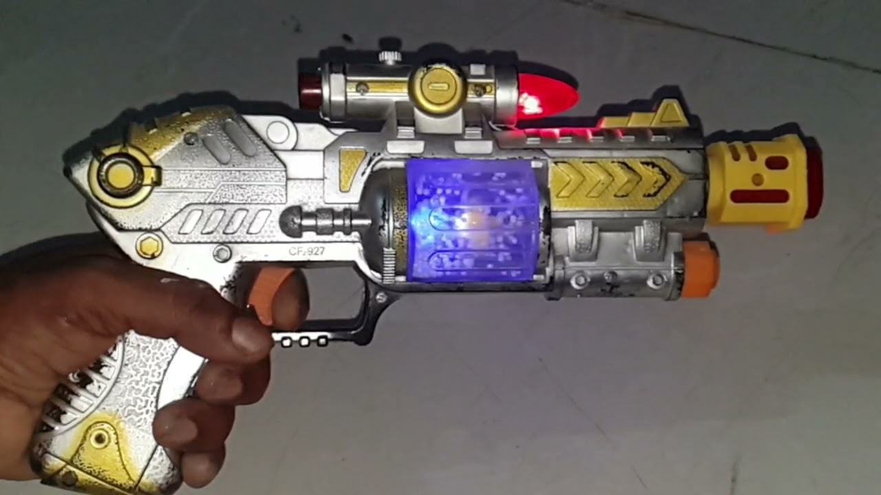 Laser Sound Music Flashing Lights Gun for Kids Super Slow Motion Toys