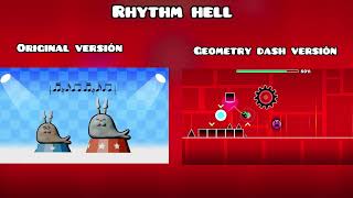 Rhythm hell- original vs Geometry Dash