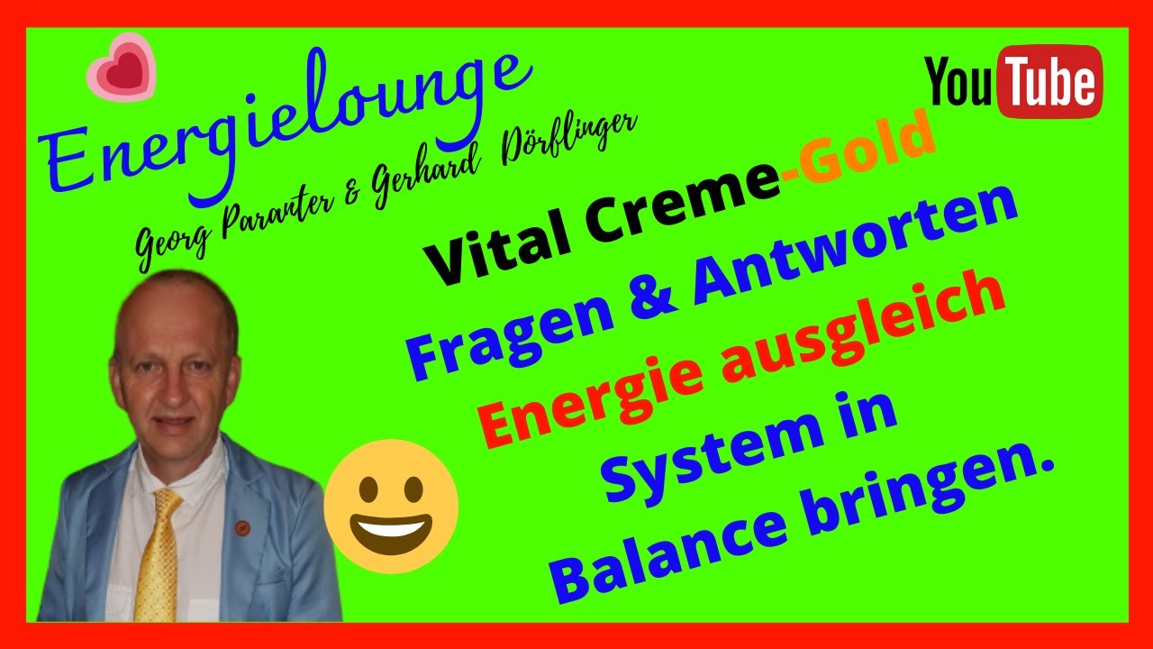 2020 Vital Creme-Gold Energie ausgleichen - System in Balance zu bringen.
