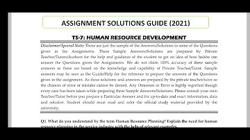 TS 7 SOLVED ASSIGNMENT 2021/ PDF WATSAPP 6203869593 /