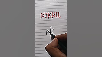 Nikhil 👑 Name Logo Design #shortvideo #logodesign #logo #namelogo #shorts