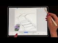 Скетч ландшафта на Ipad. Лаванда. часть 1